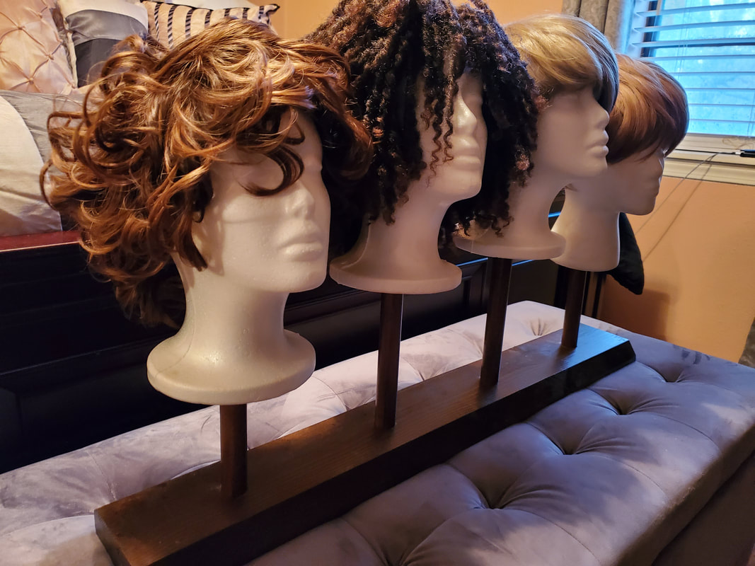 Multi Wig Stand Display, Wig Tiers - Hanging Wig Rack