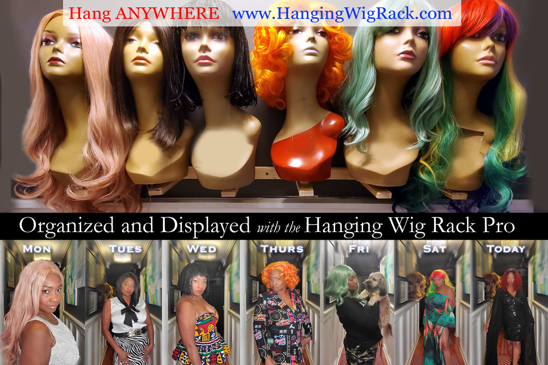 Wig Tripod Shelf and Bridge - Hanging Wig Rack